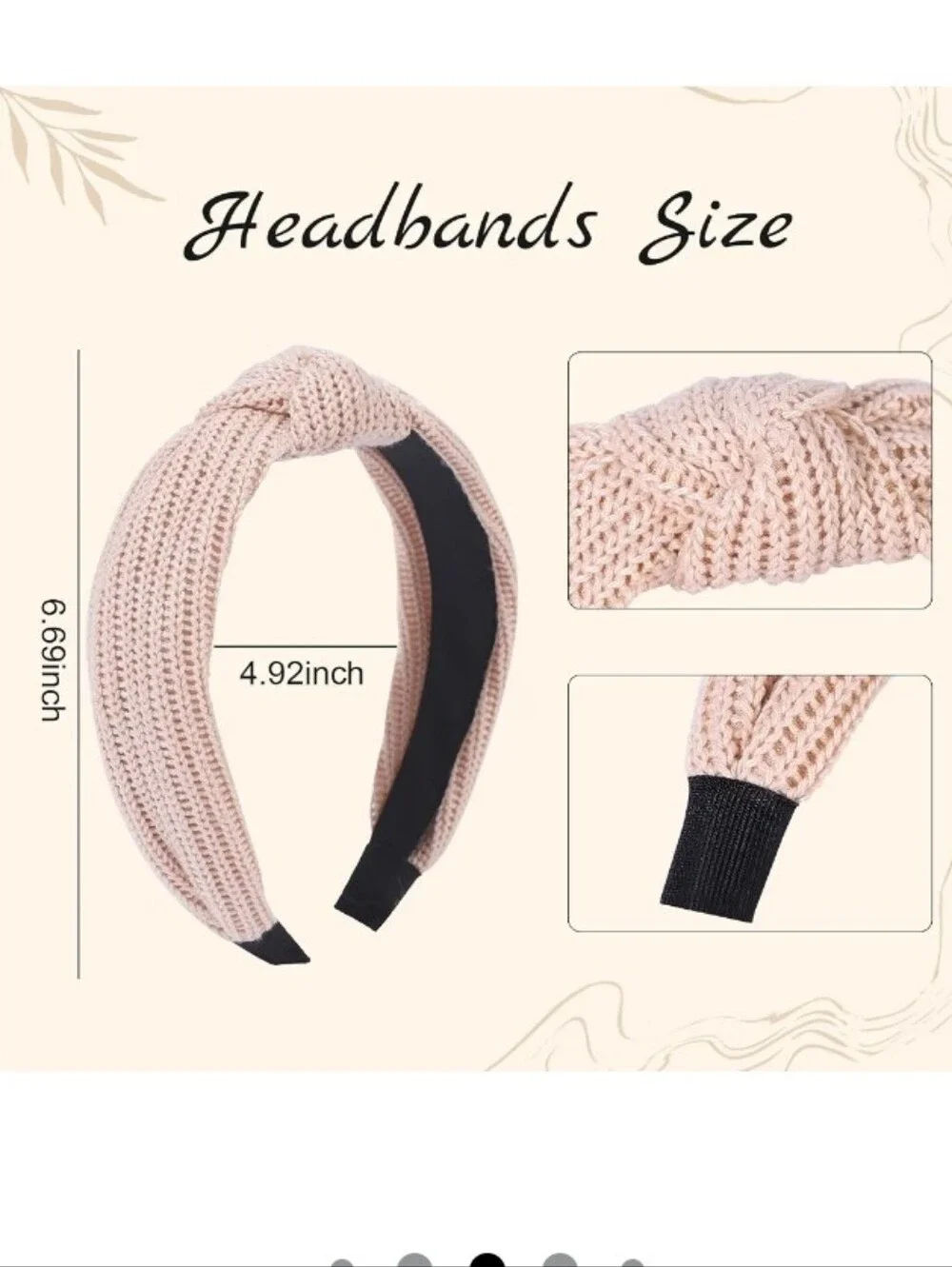 4pcs Knotted Headbands for WomenNeutral Fall Wide Knitted Headbands